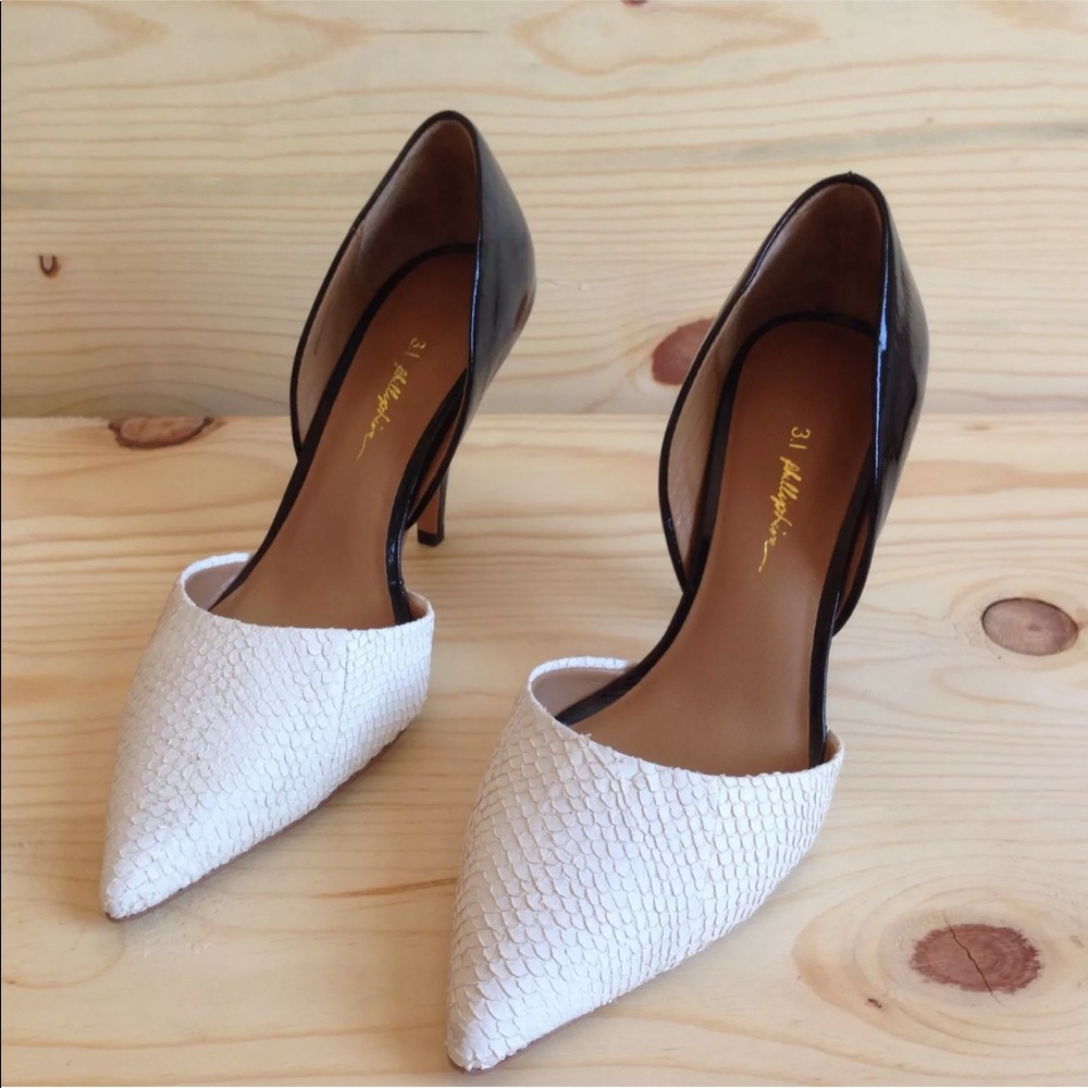 3.1 PHILLIP LIM DIAMOND DORSAY HEELS SZ 35